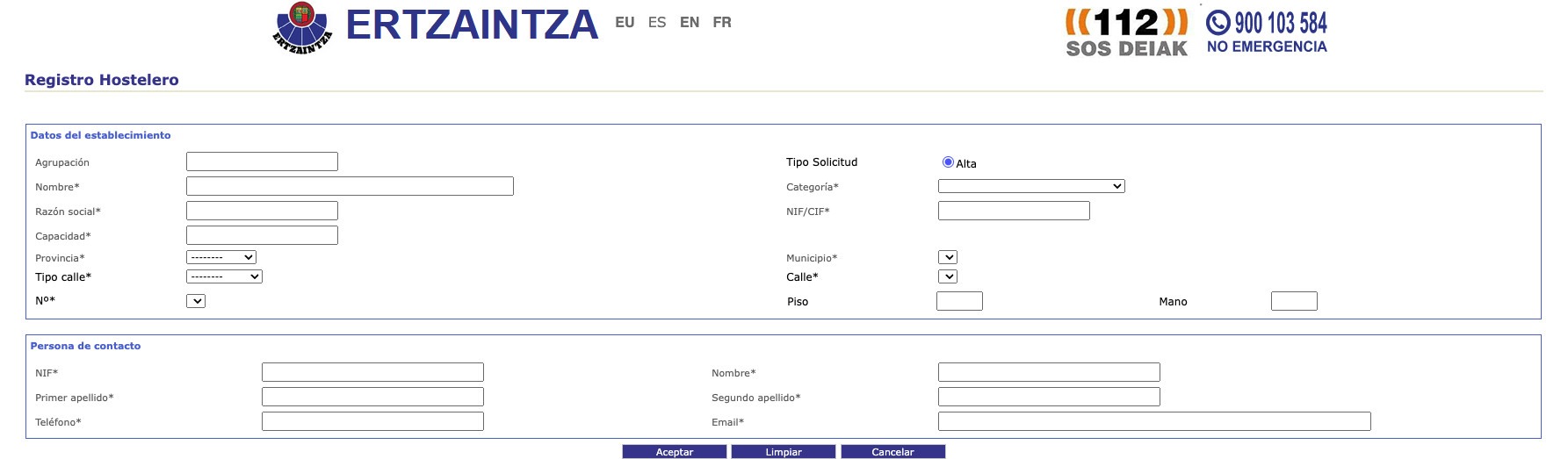 Registro de propiedades Ertzaintza