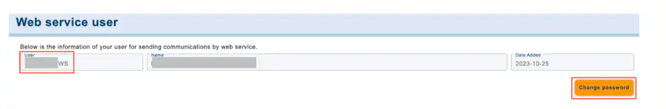 Alterar palavra-passe no SES.HOSPEDAJES