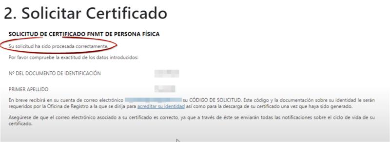 Descargar e instalar el certificado digital 10 confirmación de solicitud