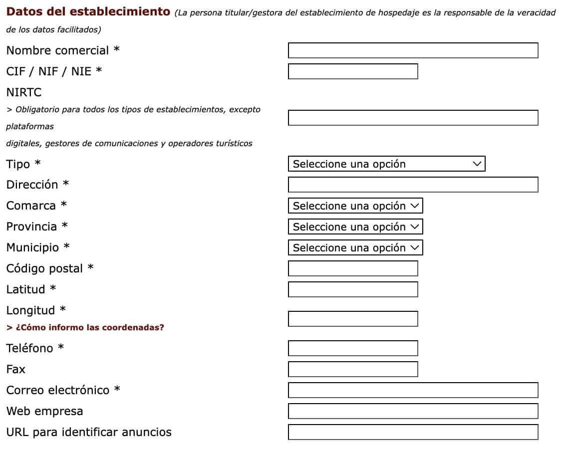 Formulario de registro de propiedad Mossos