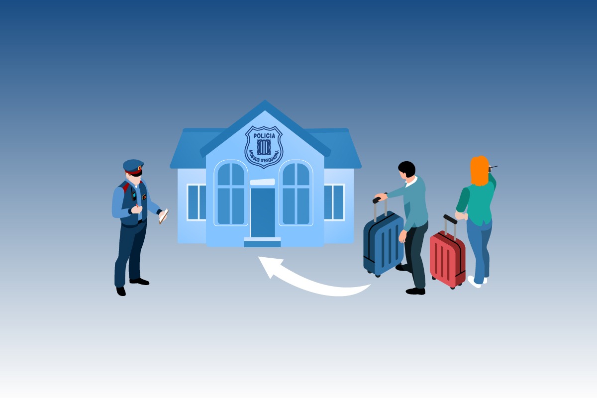 Registro de huéspedes con mossos