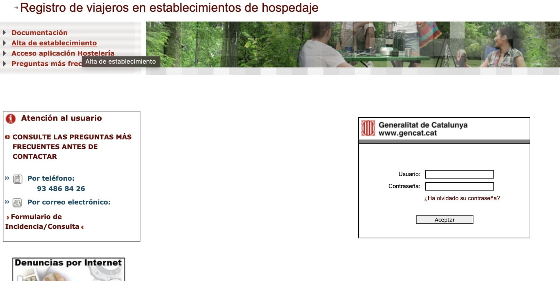 Registro de viajeros mossos