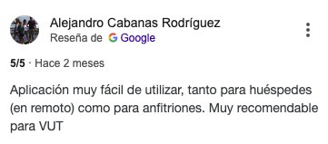 Diferencia entre vivienda de uso turístico (VUT) y vivienda con fines turísticos (VFT) 1 Reseña positiva sobre la utilidad de Check-in Scan con los alojamientos VUT