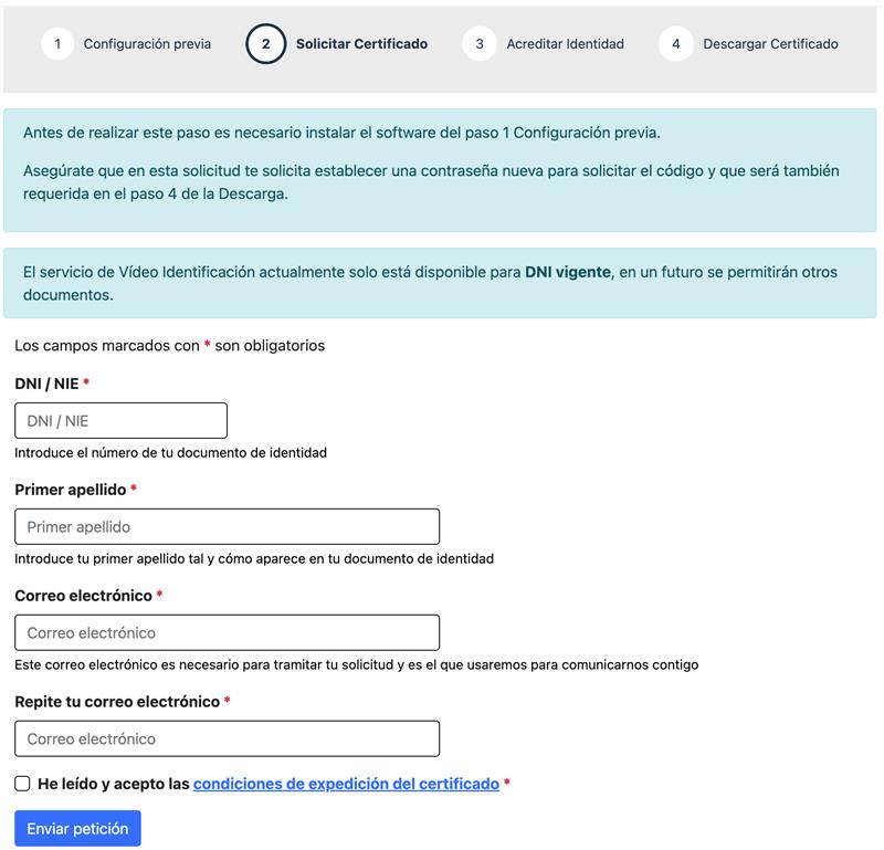 Descargar e instalar el certificado digital 7 solicitud del certificado